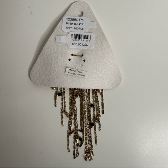 Free People Cresta Dangle Brooch Pin Gold Bird wings NWT $30 - Picture 4 of 4